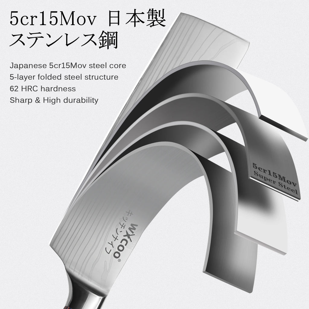 Japanese Santoku Stainless steel Knives 5Cr15MOV