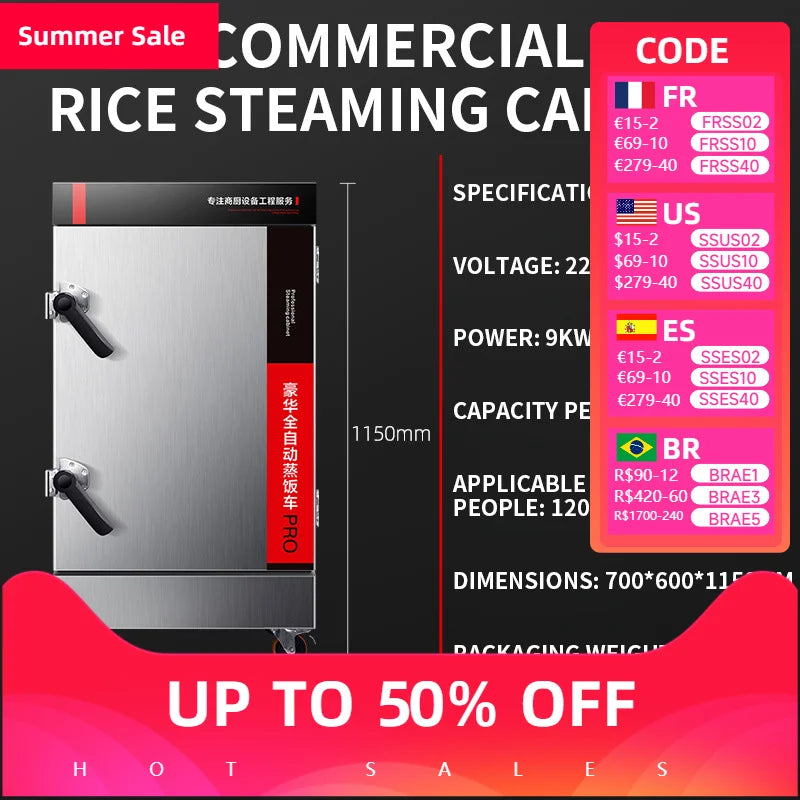Fully Automatic Commercial Rice Cooker and Food Warmer