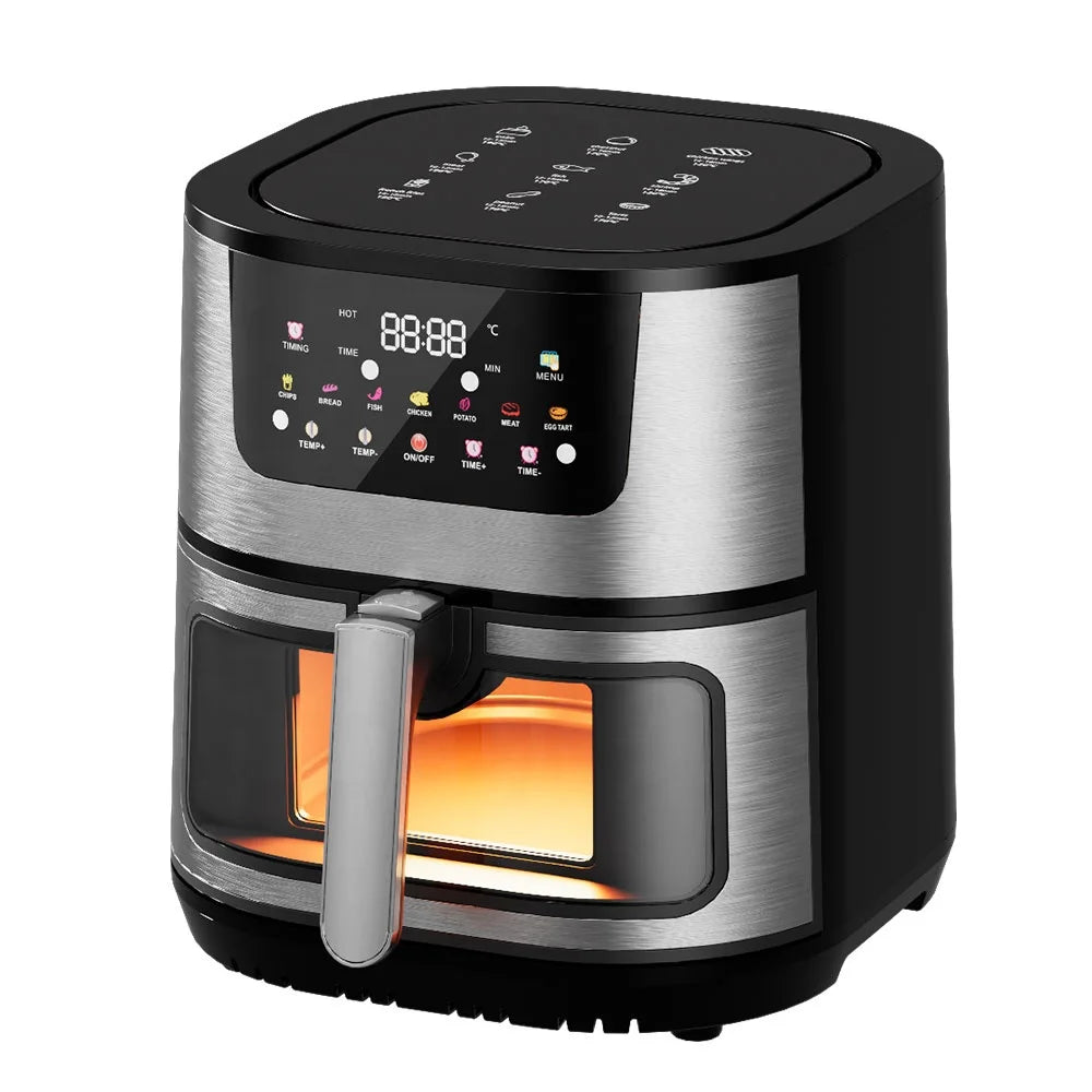 2024 New Smart Kitchen Household Air Deep Fryers Stainless Steel Healthy Large Capacity 15 Liters Electric Air Fryer Without Oil