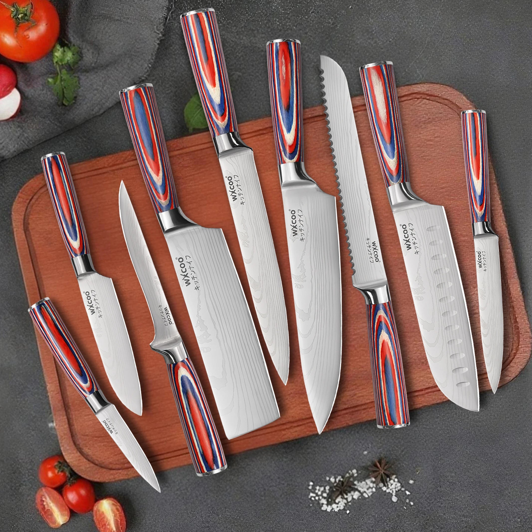 Japanese Santoku Stainless steel Knives 5Cr15MOV