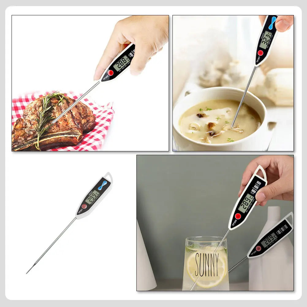 Instant Read Meat Thermometer - Fast & Accurate Digital Food Probe for Cooking, Baking, and BBQ