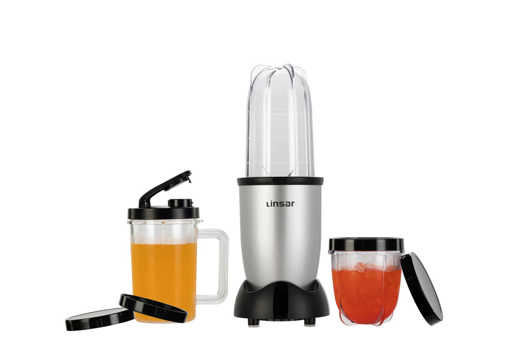 High-Speed Silver Bullet Blender with Extra Cups – Smoothie Maker for Home, Gym & Work