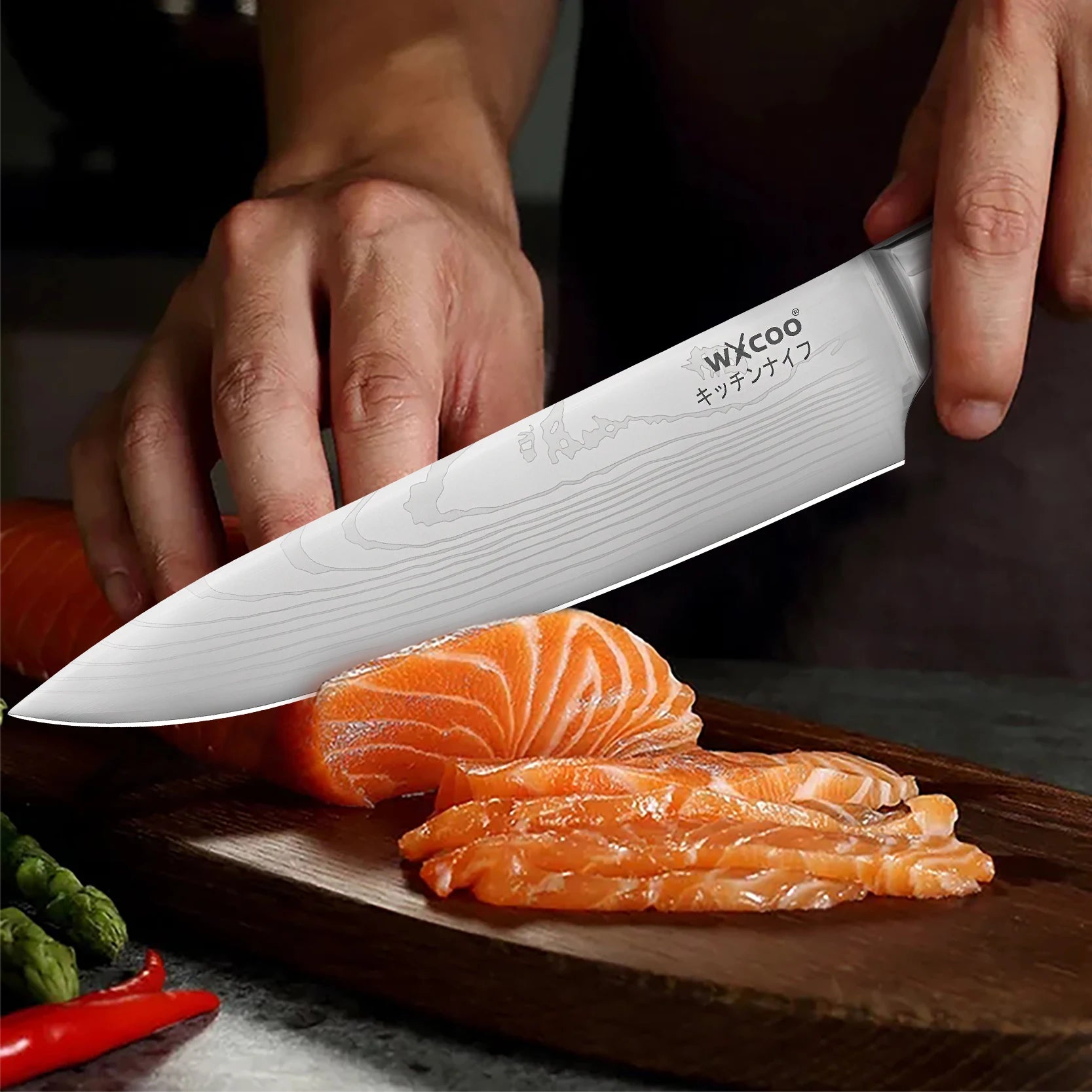 Japanese Santoku Stainless steel Knives 5Cr15MOV