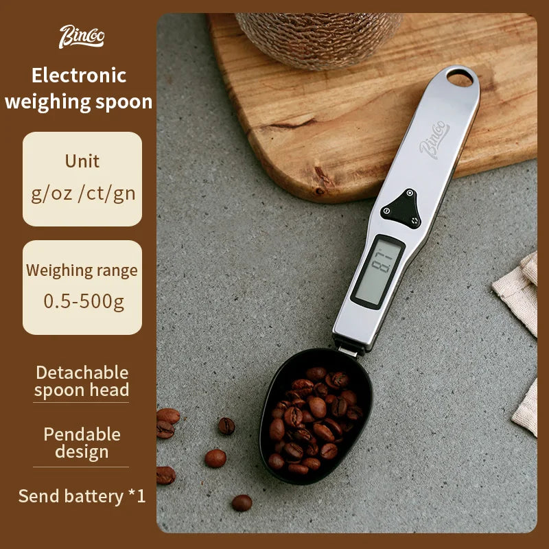 High-Precision 0.1g Kitchen Scale for Coffee Brewing & Baking | 500g Capacity Digital Food Scale with LCD Spoon Display