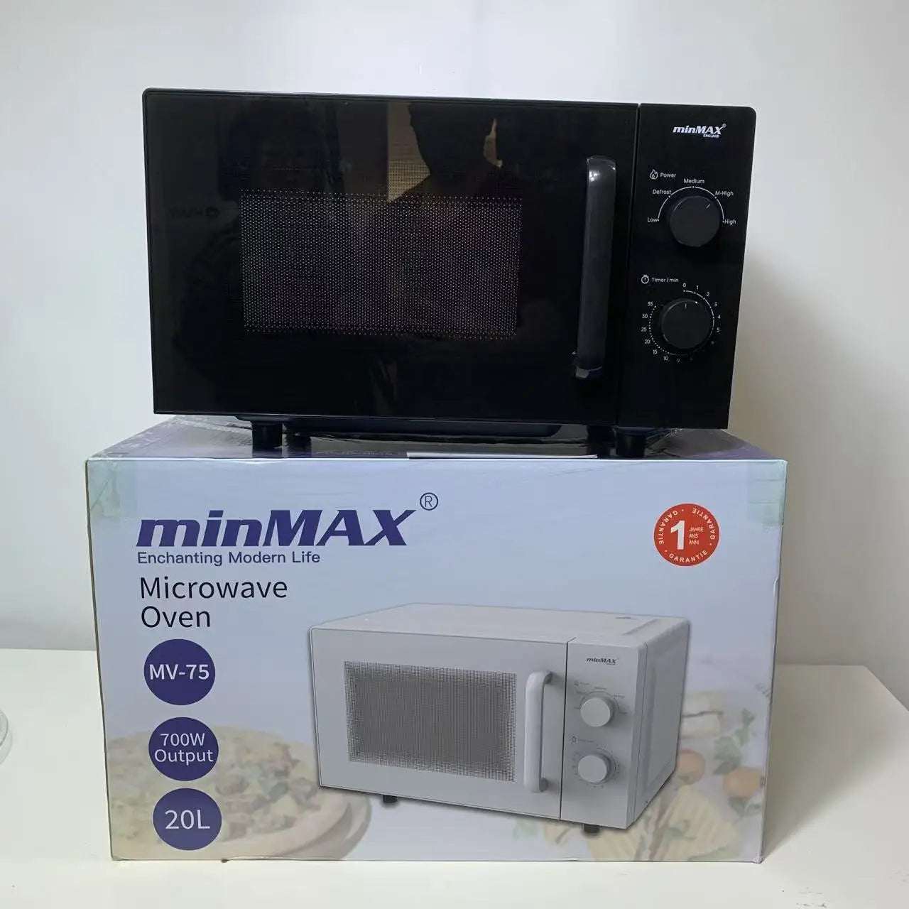 D20MXP01-C60 Household Smart 20L Microwave Oven Multifunctional Electric Glass Housing Stainless Steel Kitchen Digital RV