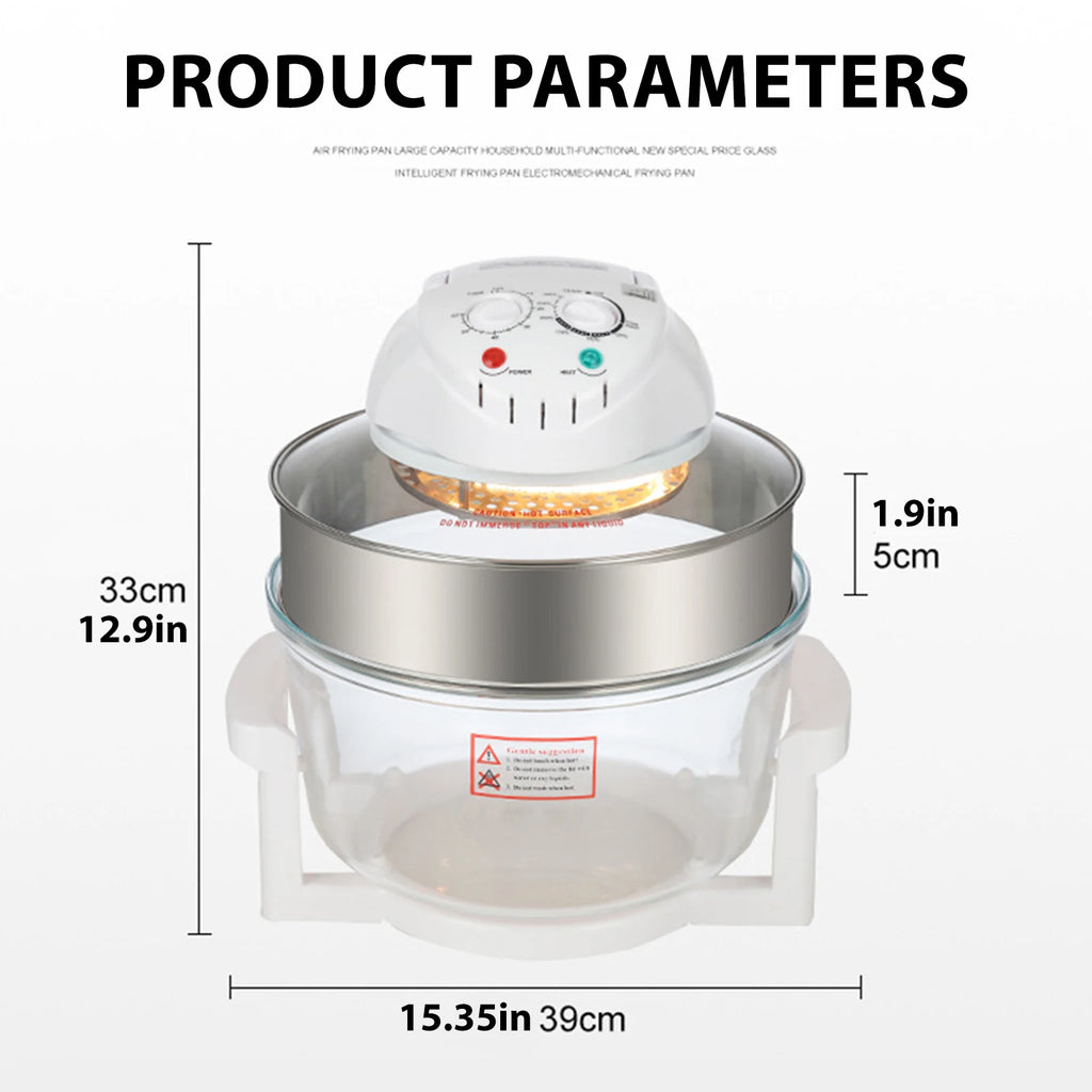 12L/17L Air Fryer Oil-free Electric Fryers Visible Household Automatic Oven Deep Fryer Multifunctional Cooker French Fries Pan