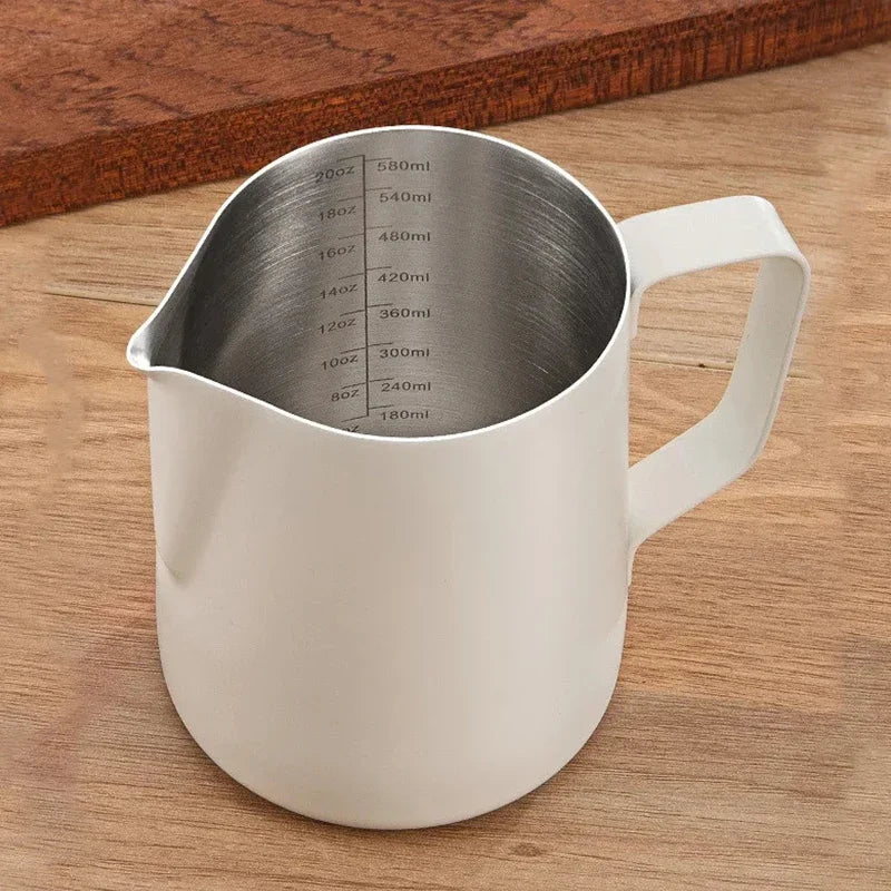 Stainless Steel Coffee Milk Frother Jug Scale Cafe Barista Professional Steam Espresso Coffee Latte Art Kitchen Tools 304