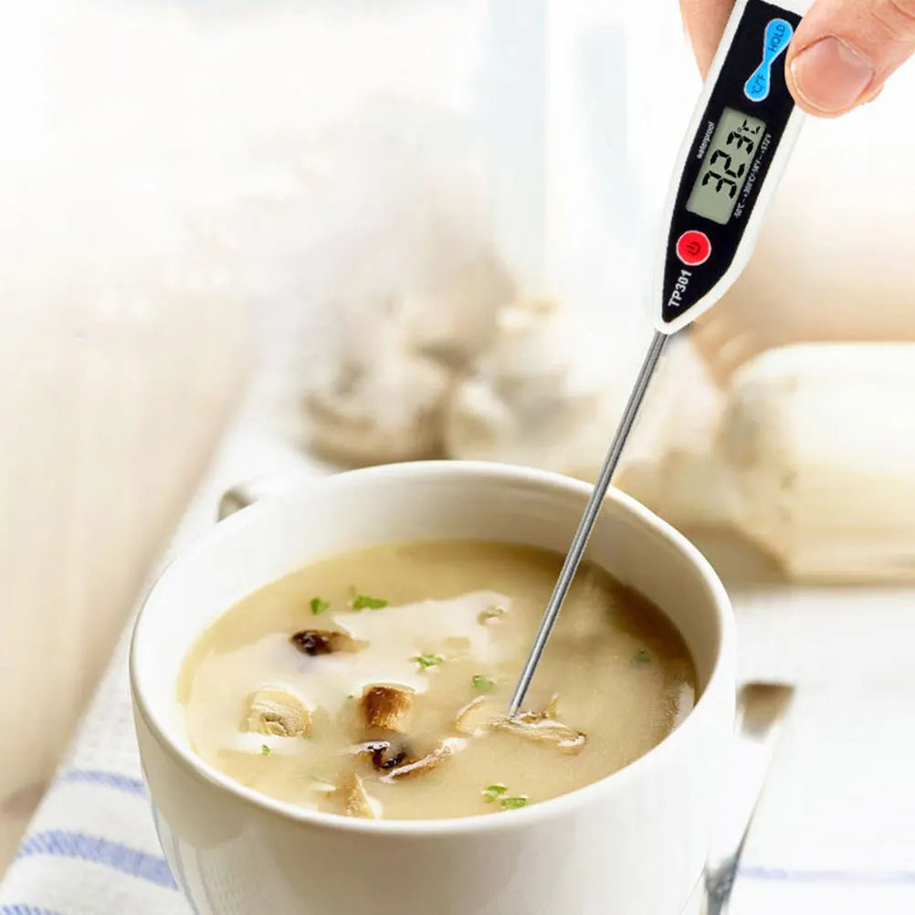 Instant Read Meat Thermometer - Fast & Accurate Digital Food Probe for Cooking, Baking, and BBQ