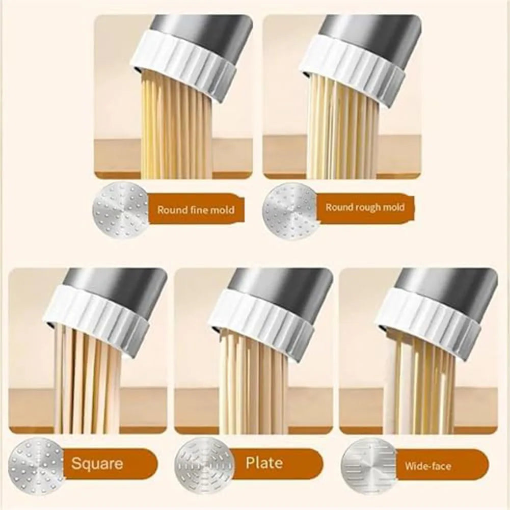 Cordless 5 in 1 Electric Noodle Maker with Five Interchangeable Molds for Homemade Pasta and Idiyappam Easy One Touch Operation