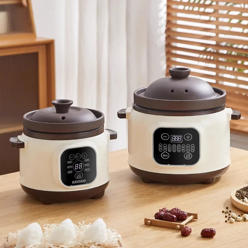 110V/220V Pure Ceramic Electric Slow Cooker Automatic Home Kitchen Appliance Taiwan Made USA Export