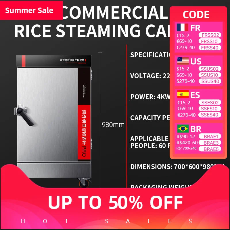 Fully Automatic Commercial Rice Cooker and Food Warmer