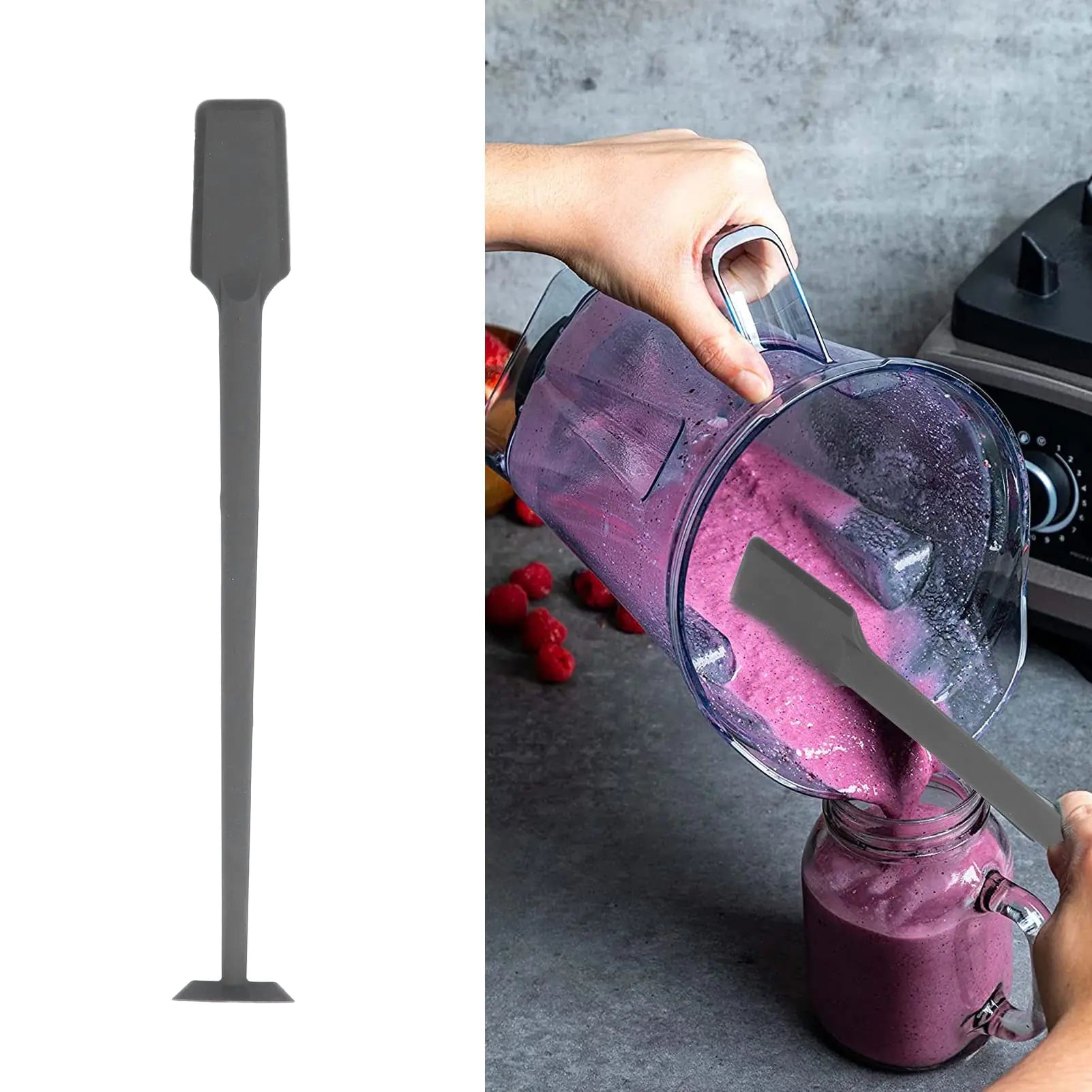 Silicone Jar Spatula – Long Handle Scraper for Jars, Condiments &amp; Cosmetics