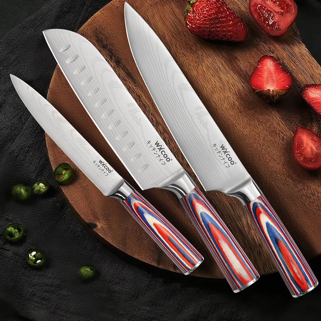 Japanese Santoku Stainless steel Knives 5Cr15MOV