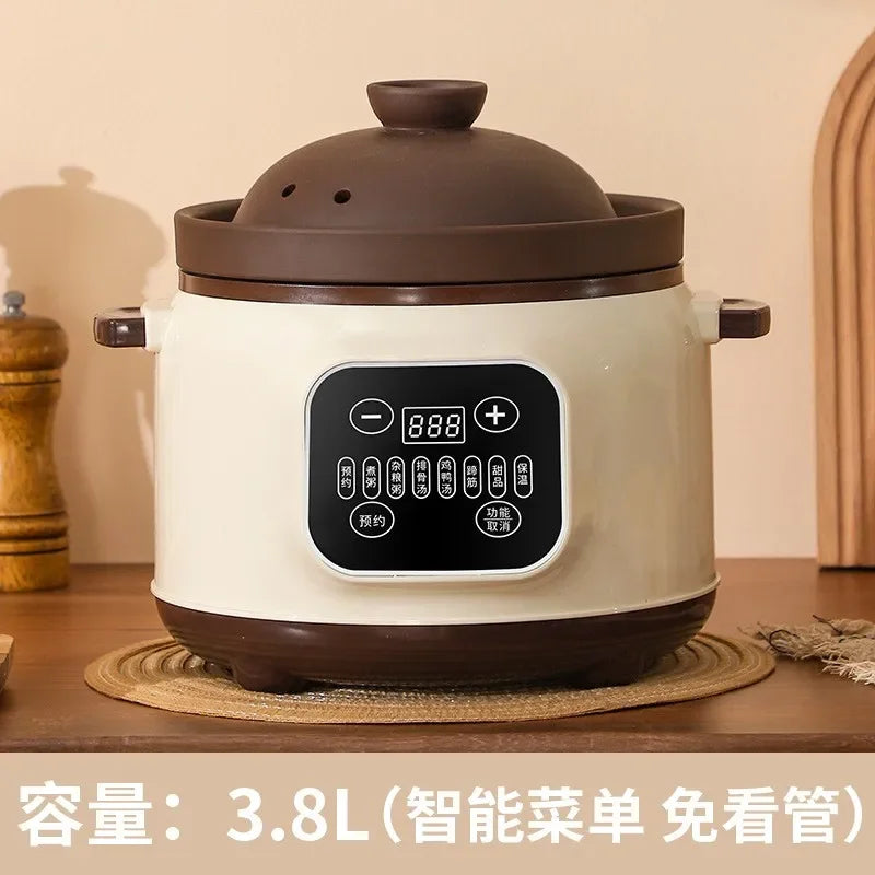 110V/220V Pure Ceramic Electric Slow Cooker Automatic Home Kitchen Appliance Taiwan Made USA Export