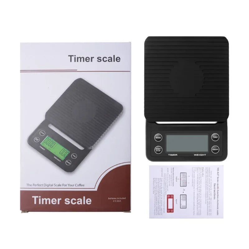 Cross-border, electronic  Coffee scale 5kg with timing, household baked goods scale Smart hand-brewed coffee Kitchen scale