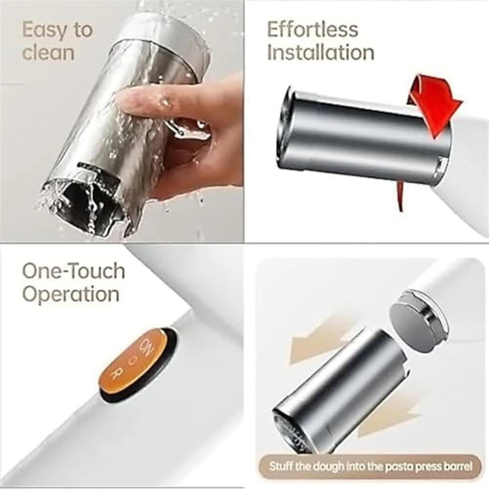 Cordless 5 in 1 Electric Noodle Maker with Five Interchangeable Molds for Homemade Pasta and Idiyappam Easy One Touch Operation