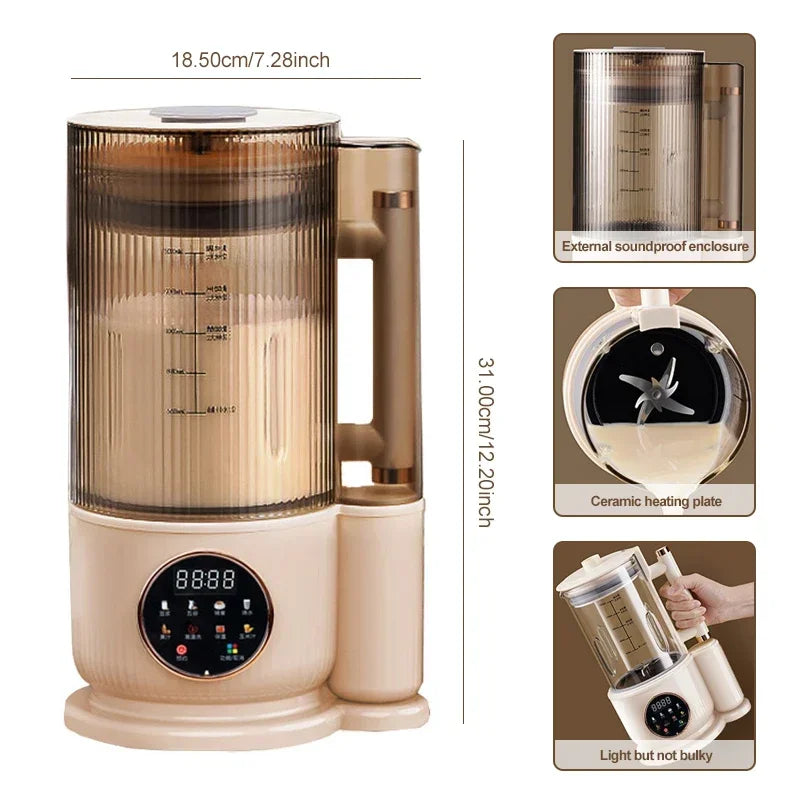 Smart Blender Soya Bean Milk Maker Electric Juicer Soymilk Maker Wall Breaker Rice Paste Maker Kitchen Breakfast Maker
