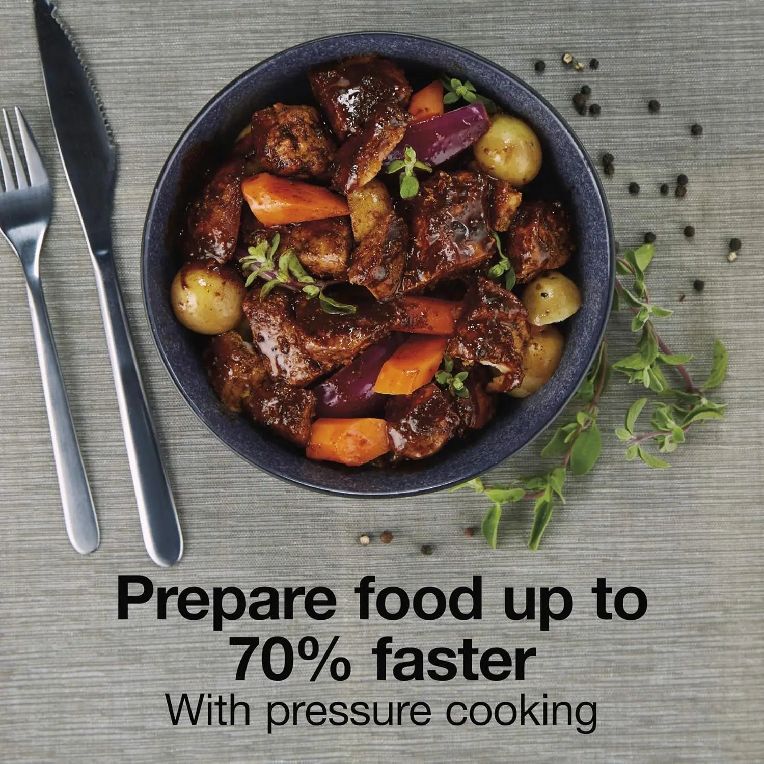 4-in-1 Electric Pressure Cooker, 3 Quart Multi-Function With Slow Cook, Steam, Sauté, Rice, Stainless Steel (34503)