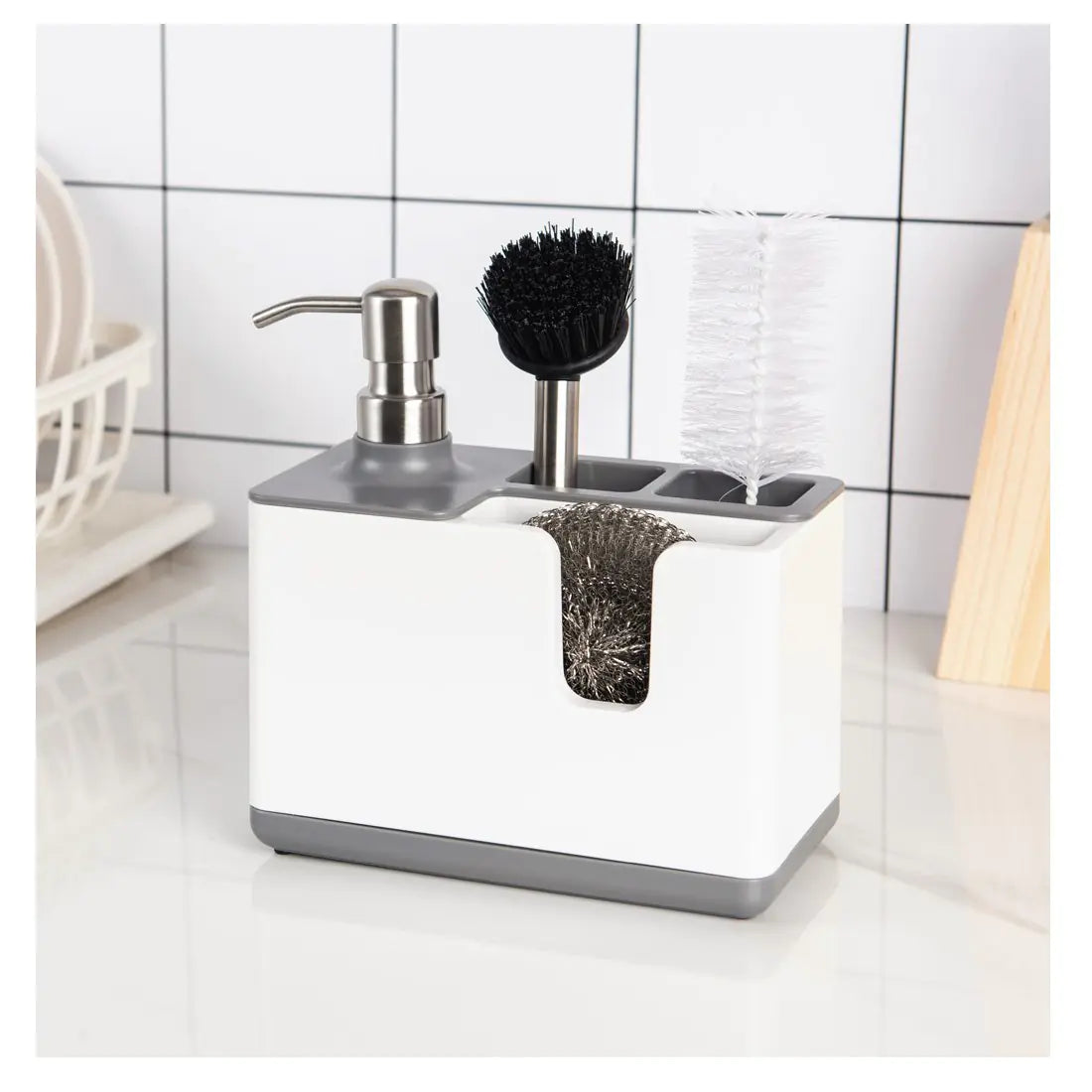 Kitchen Utensils Storage and Soap Dispenser